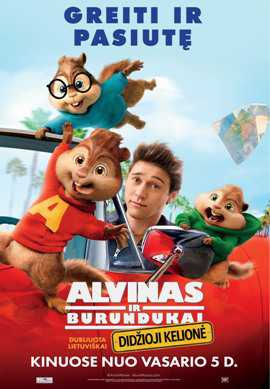 Alvinas ir burundukai: didžioji kelionė